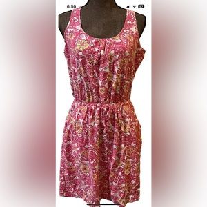 Lilly Pulitzer Womens Large Pink Floral KORI Chum Bucket Dress